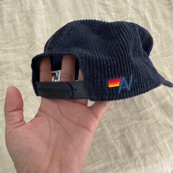 Aviator Nation Navy Corduroy Snap Back Adjustable Hat - Picture 5 of 8
